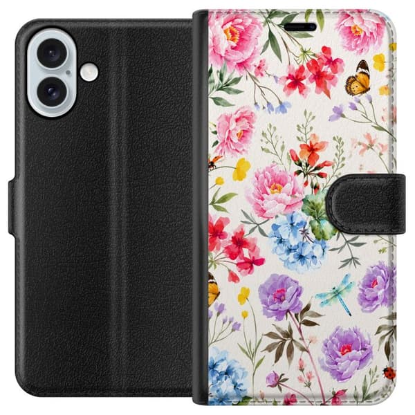 Kompatibelt Plånboksfodral till Apple iPhone 16 Plus Bloom Society