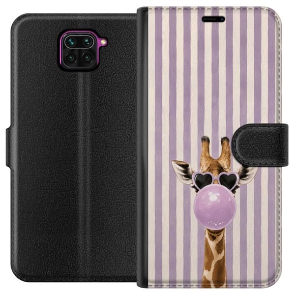 Kompatibelt Lommeboketui til Xiaomi Redmi Note 9 Giraff med tuggummibubbla