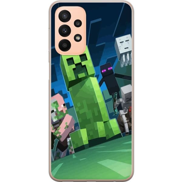 Kompatibelt Mobilskal till Samsung Galaxy A23 MineCraft