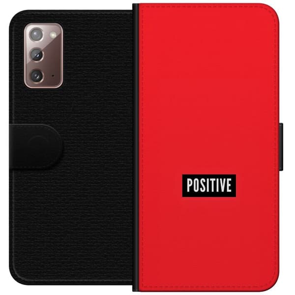 Yhteensopiva Lompakkokotelo Samsung Galaxy Note20 Positive text