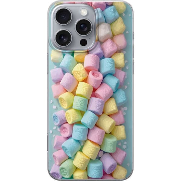 Kompatibelt Mobildeksel til Apple iPhone 16 Pro Max Søt godisdesign med marshmallows