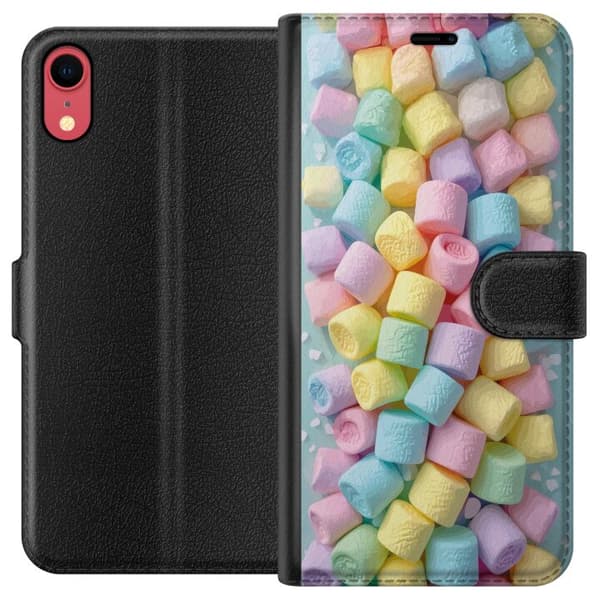 Kompatibelt Plånboksfodral till Apple iPhone XR Söt godisdesign med marshmallows
