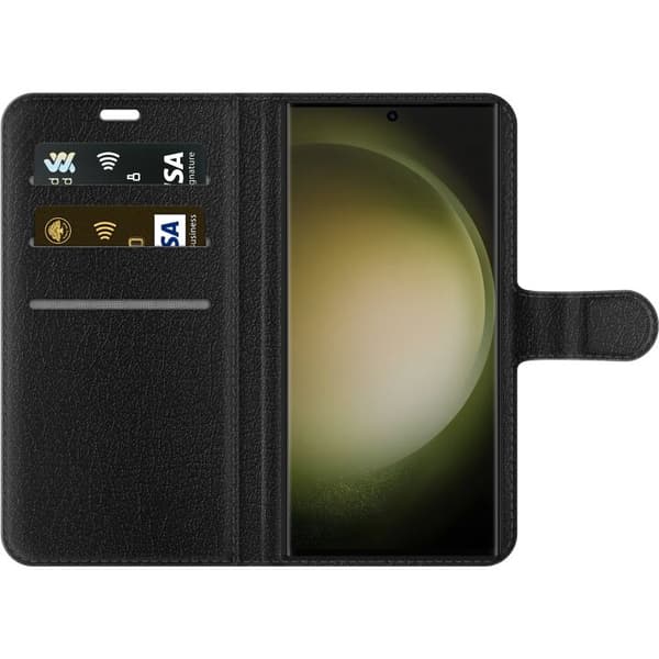 Kompatibel Tegnebogsetui til Samsung Galaxy S23 Ultra Blåy