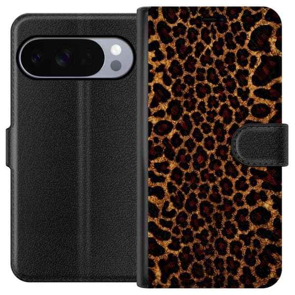 Kompatibelt Lommeboketui til Google Pixel 10 Pro Leopardikon