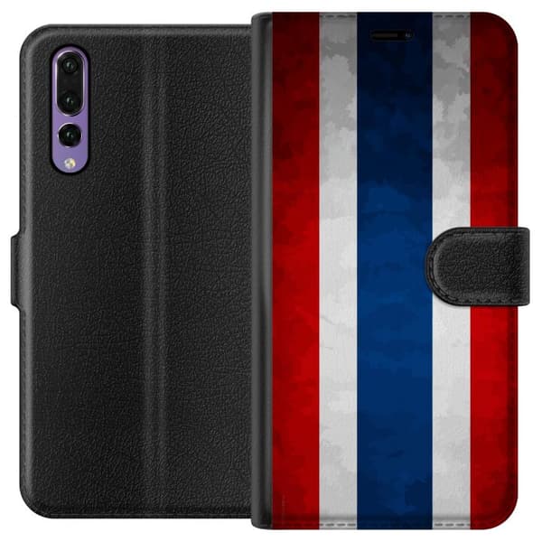 Kompatibel Tegnebogsetui til Huawei P20 Pro Thai flag i stilfuldt retrodesign