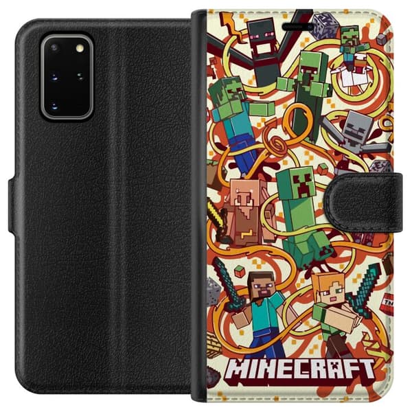 Kompatibelt Plånboksfodral till Samsung Galaxy S20+ Minecraft