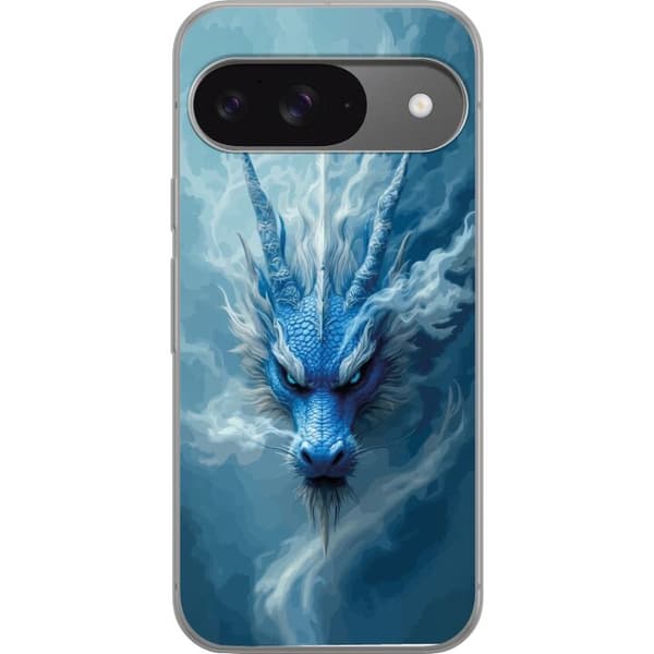 Kompatibelt Mobildeksel til Google Pixel 9 Pro Episk fantasidesign med isdrake