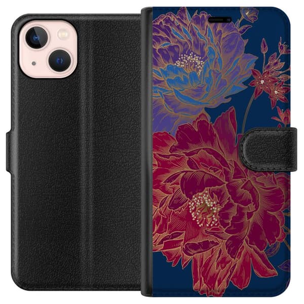 Kompatibelt Plånboksfodral till Apple iPhone 13 mini Blommor