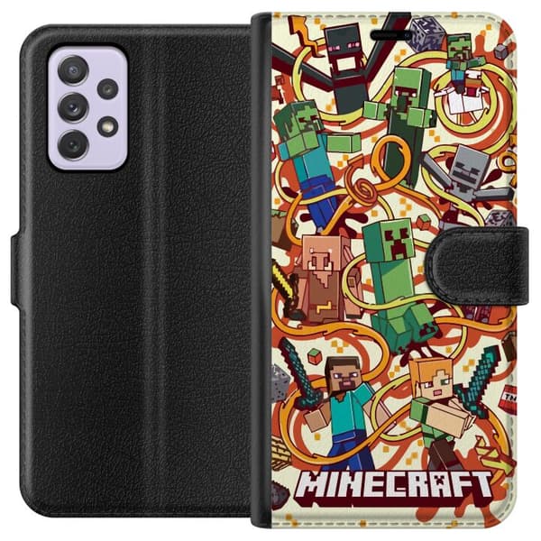 Kompatibelt Plånboksfodral till Samsung Galaxy A52s 5G Minecraft
