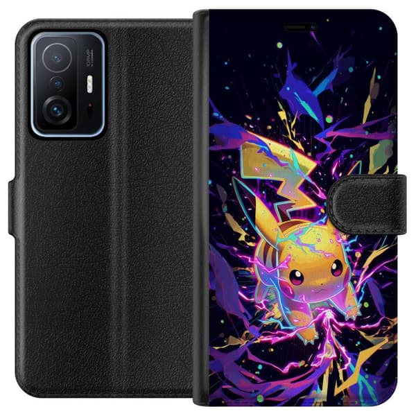 Kompatibel Tegnebogsetui til Xiaomi 11T Dynamisk Pikachu-motiv med farverige effekter