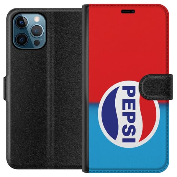 Kompatibelt Lommeboketui til Apple iPhone 12 Pro Max Ikonisk Pepsi-design