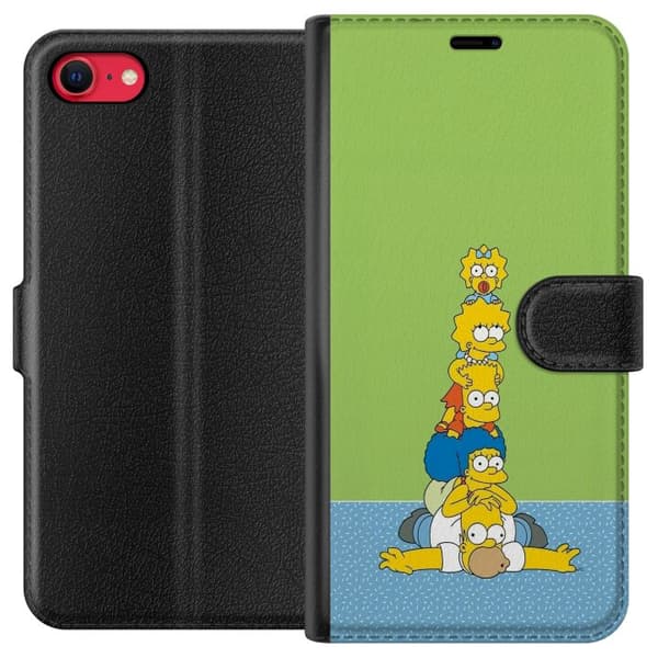 Kompatibelt Plånboksfodral till Apple iPhone 7 Simpsonfamiljen staplad