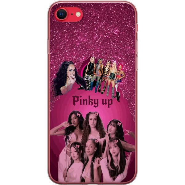 Kompatibel Mobilcover til Apple iPhone 7 Rosa KATSEYE-collage med glitrende detaljer, rosetter og typografiske elementer