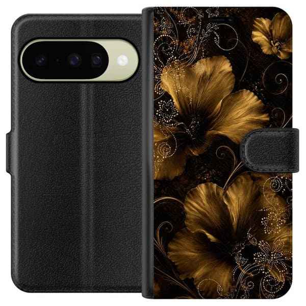 Kompatibelt Plånboksfodral till Google Pixel 11 Golden Bloom