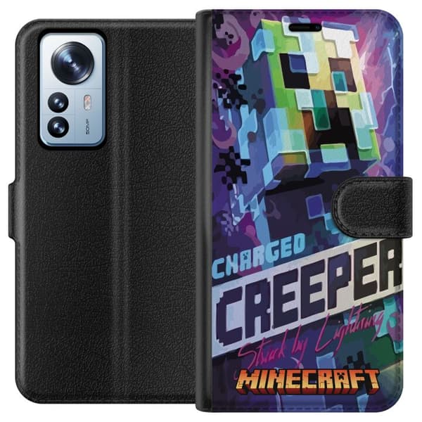 Kompatibel Tegnebogsetui til Xiaomi 12 Pro Minecraft