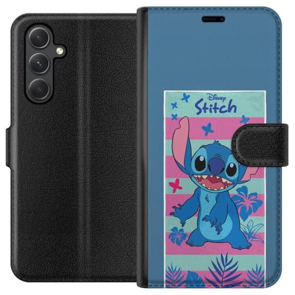 Kompatibel Tegnebogsetui til Samsung Galaxy A25 Disney Stitch