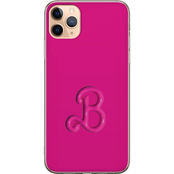 Kompatibelt Mobildeksel til Apple iPhone 11 Pro Max Blank rosa bokstav B i Barbie-inspirert stil