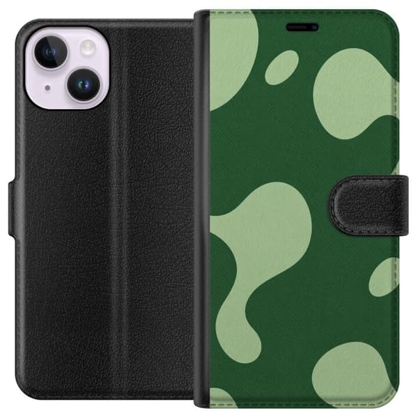 Kompatibelt Plånboksfodral till Apple iPhone 14 Matcha Shapes