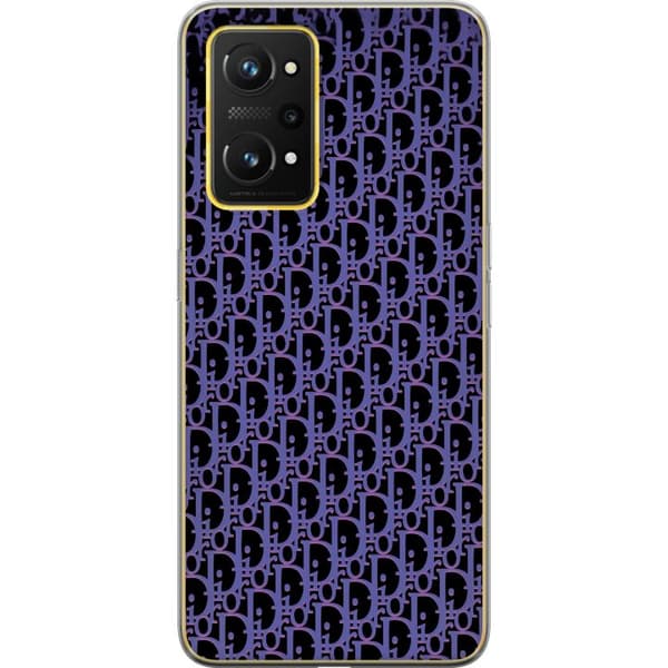 Kompatibelt Mobildeksel til Realme GT Neo 3T Moderneluksuriøst monogram i stilrent design