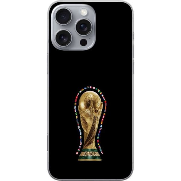 Kompatibelt Mobildeksel til Apple iPhone 16 Pro Max VM-trofé med internasjonale flagg og fotballtema