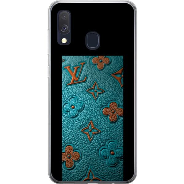 Kompatibelt Mobildeksel til Samsung Galaxy A40 Elegant monogramdesign med preg av lærfølelse