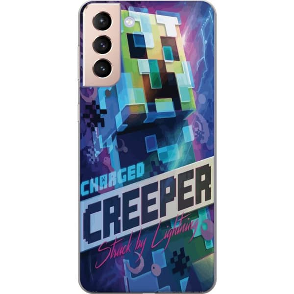 Kompatibelt Mobildeksel til Samsung Galaxy S21 Minecraft Creeper