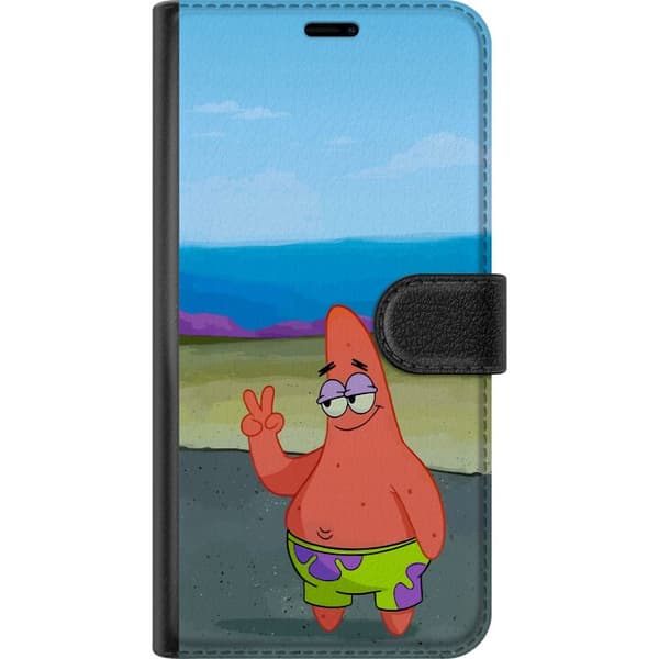 Kompatibel Tegnebogsetui til Google Pixel 11 Pro XL Patrick Stjerne poserer med fredstegn i klassisk tegnet baggrund