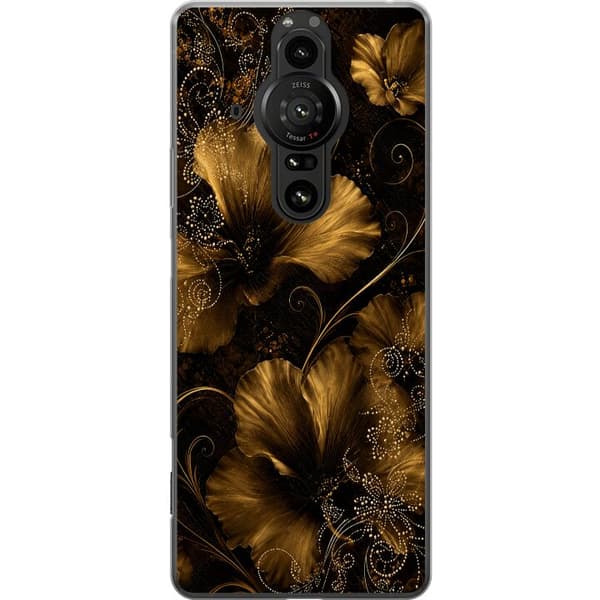 Kompatibelt Mobildeksel til Sony Xperia Pro-I Gyllen blomstring