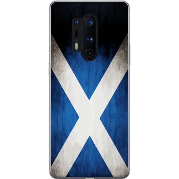 Kompatibelt Mobildeksel til OnePlus 8 Pro Skotsk flagg med rustikk vintagefølelse