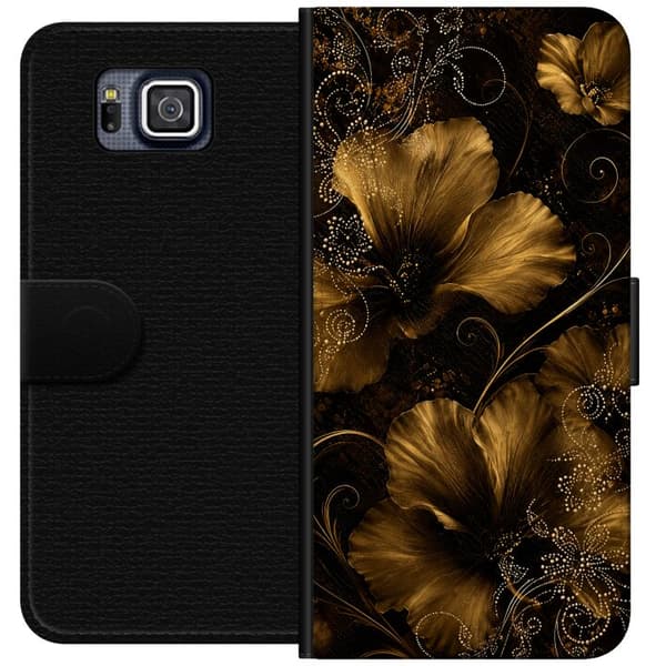 Kompatibelt Plånboksfodral till Samsung Galaxy Alpha Golden Bloom