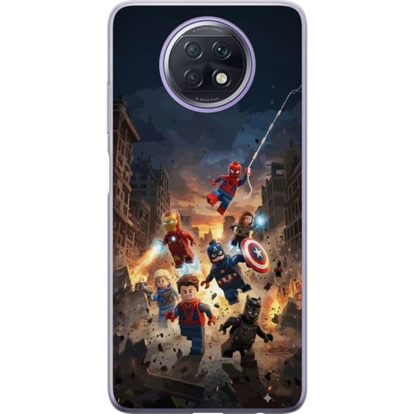 Kompatibelt Mobildeksel til Xiaomi Redmi Note 9T Spennende LEGO Marvel motiv for superheltfans