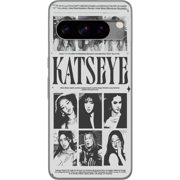 Kompatibelt Mobildeksel til Google Pixel 8 Pro KATSEYE svartvit poster