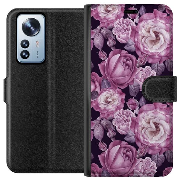 Kompatibel Tegnebogsetui til Xiaomi 12 Pro Blomster