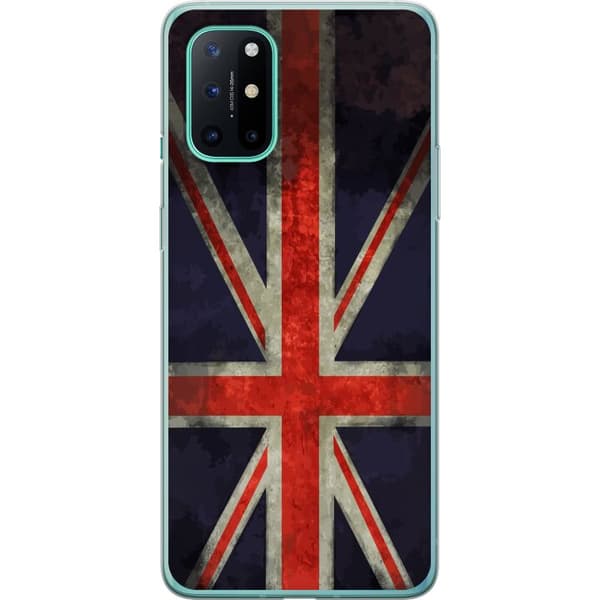 Kompatibelt Mobildeksel til OnePlus 8T Britisk flagg med rustikk følelse