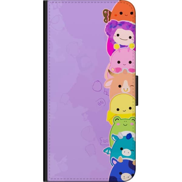 Kompatibelt Lommeboketui til Samsung Galaxy Note 4  Lekende illustrasjon med glade Dumpling Squishy-karakterer i regnbuefarger