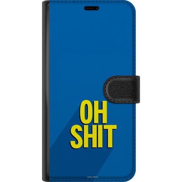 Kompatibel Tegnebogsetui til Apple iPhone 14 Plus Oh Shit text