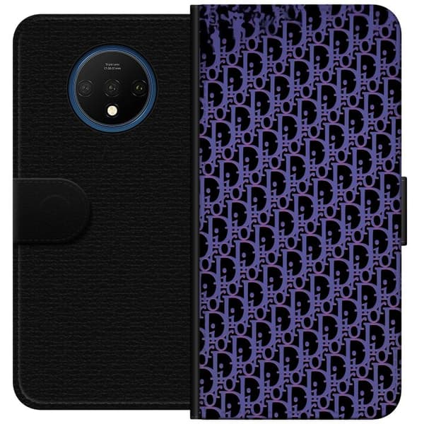 Kompatibelt Lommeboketui til OnePlus 7T Moderneluksuriøst monogram i stilrent design