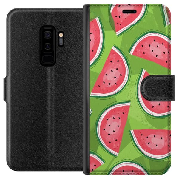 Kompatibel Tegnebogsetui til Samsung Galaxy S9+ Vattenmelon