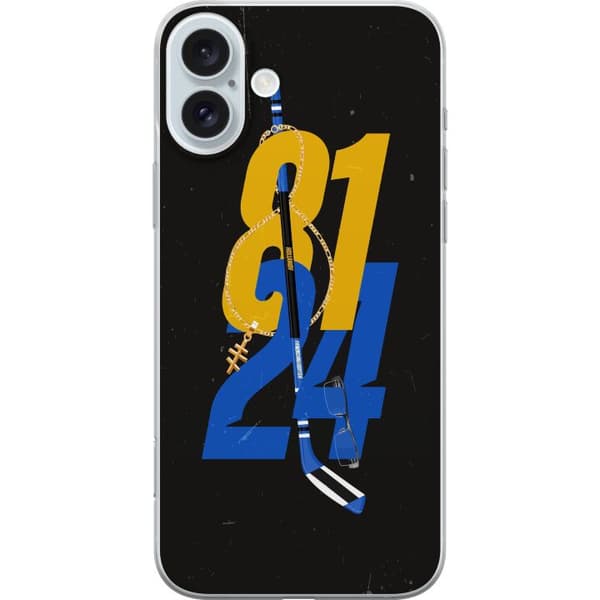 Kompatibelt Mobildeksel til Apple iPhone 16 Plus Hockeynummer med klubba