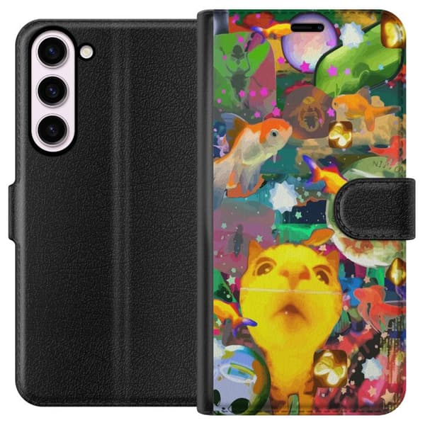 Kompatibel Tegnebogsetui til Samsung Galaxy S23+ Sjove dyr
