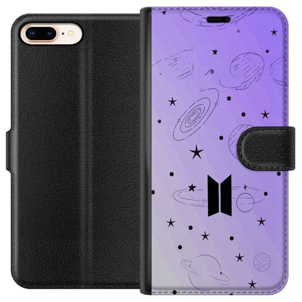 Kompatibelt Plånboksfodral till Apple iPhone 7 Plus Minimalistiskt K-pop- och rymdtema