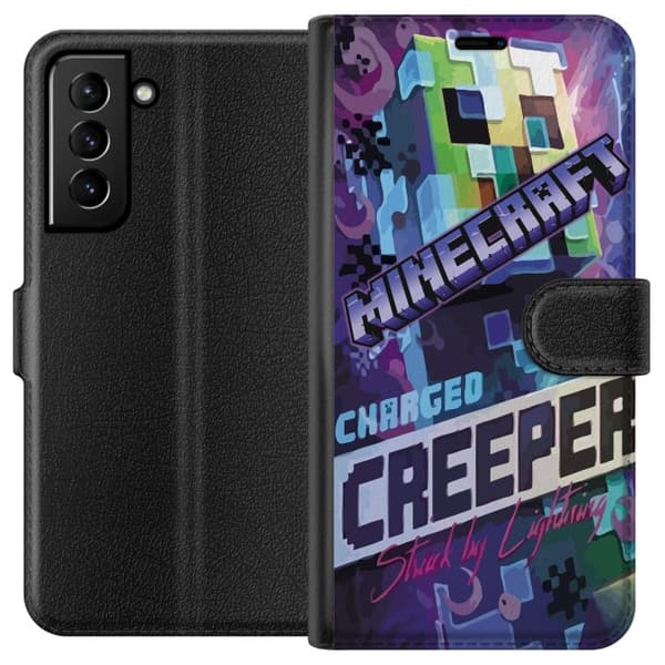 Kompatibelt Lommeboketui til Samsung Galaxy S21+ 5G Minecraft