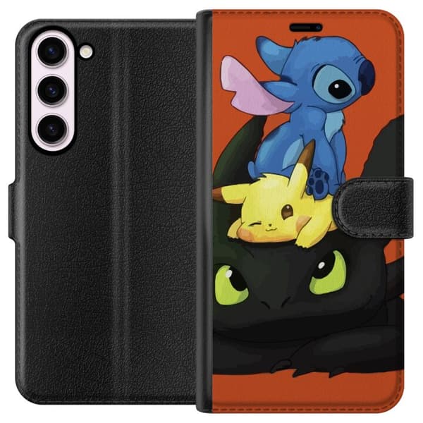 Kompatibel Tegnebogsetui til Samsung Galaxy S23+ Lilo og Stitch