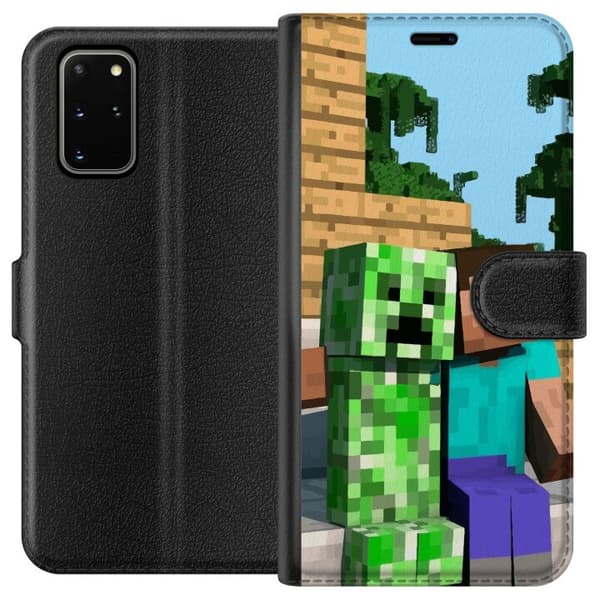 Kompatibelt Plånboksfodral till Samsung Galaxy S20+ MineCraft