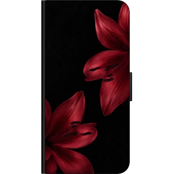 Kompatibelt Lommeboketui til Samsung Galaxy Note9 Rød lilje noir