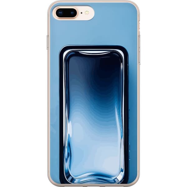 Kompatibel Mobilcover til Apple iPhone 7 Plus Blå glaseffekt