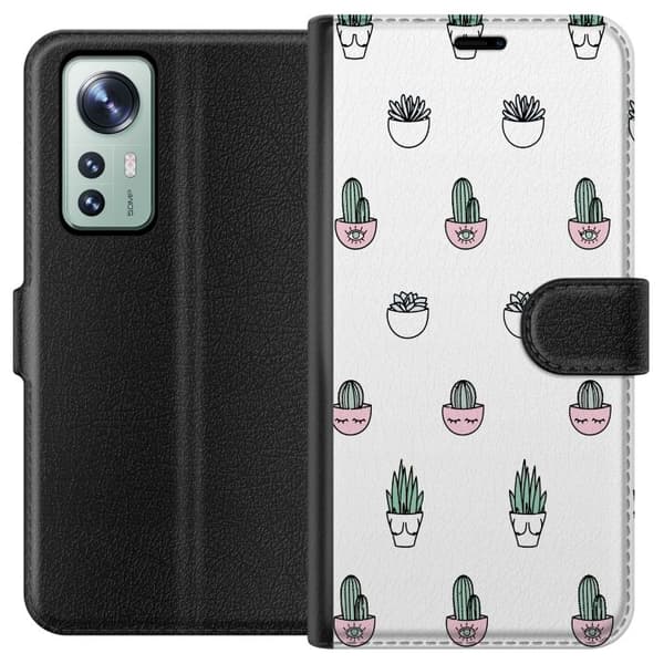Kompatibel Tegnebogsetui til Xiaomi 12 Kaktus Mönster