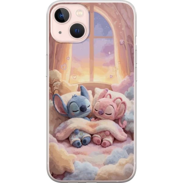 Kompatibelt Mobildeksel til Apple iPhone 13 mini Sovande blå och rosa figurer