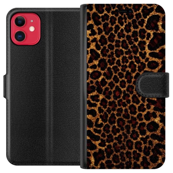 Kompatibelt Plånboksfodral till Apple iPhone 11 Leopard Icon
