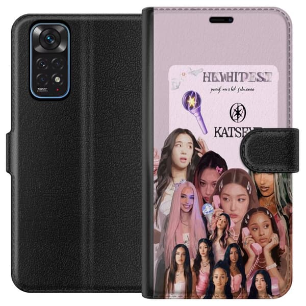 Kompatibel Tegnebogsetui til Xiaomi Redmi Note 11 KATSEYE rosa collage
